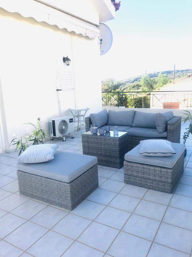 Beautiful Maisonette With A View To The Mountains And The Sea Agia Marina  Экстерьер фото