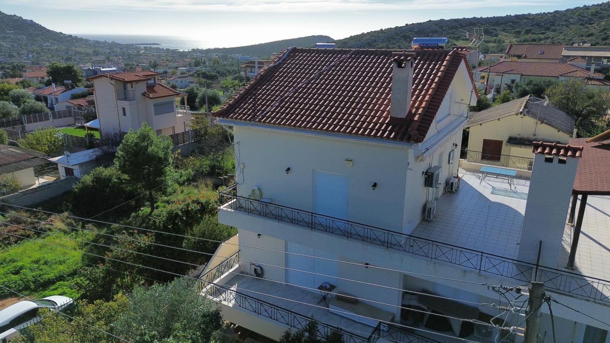 Beautiful Maisonette With A View To The Mountains And The Sea Agia Marina  Экстерьер фото